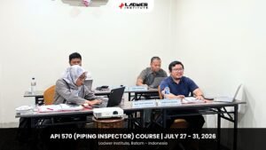 Photo 1 - API 570 (Piping Inspector) Course on July 27 - 31, 2026 at Ladwer Institute, Batam - Indonesia.